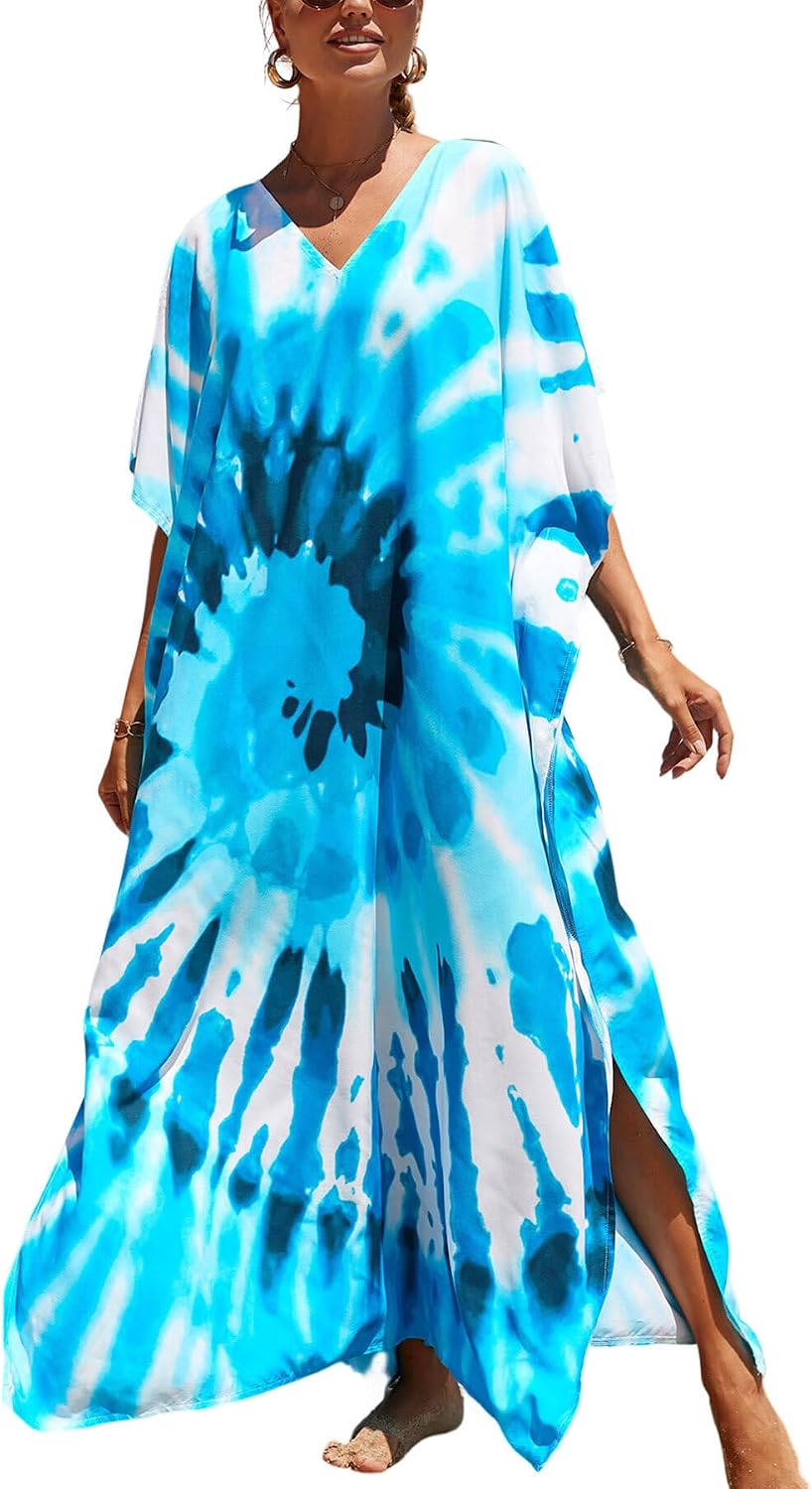 Women's Plus Size Beach Lounge Kaftan Maxi Dress swimsuit coverup for women