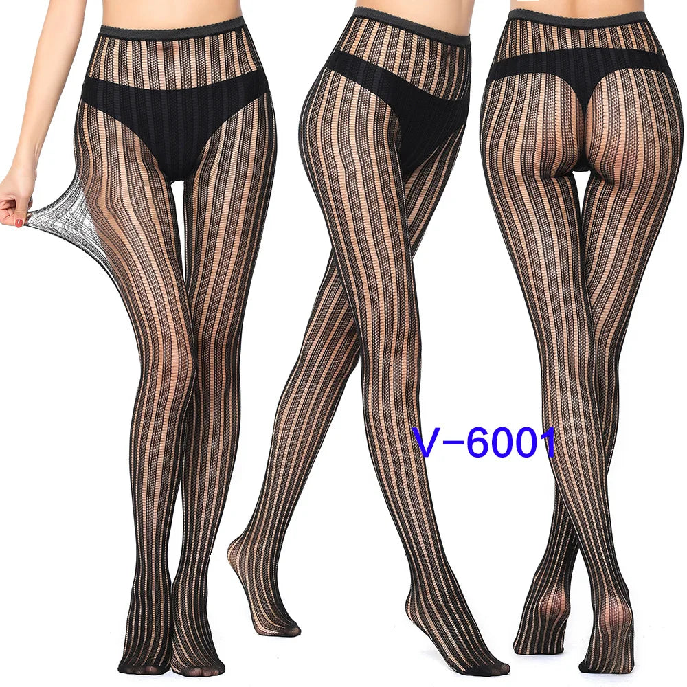 Gothic Spider Web Jacquard Fishnet Tights