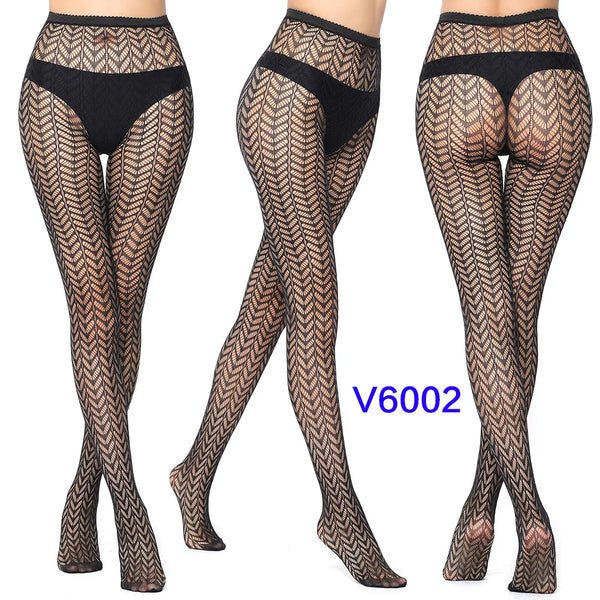 Gothic Spider Web Jacquard Fishnet Tights