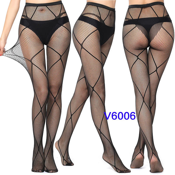 Gothic Spider Web Jacquard Fishnet Tights