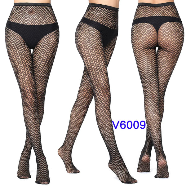Gothic Spider Web Jacquard Fishnet Tights