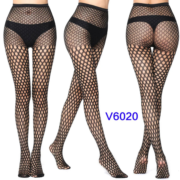 Gothic Spider Web Jacquard Fishnet Tights