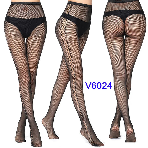 Gothic Spider Web Jacquard Fishnet Tights