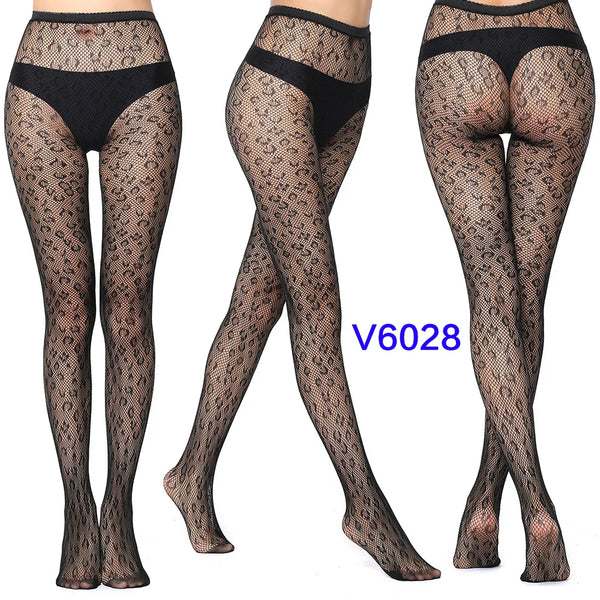 Gothic Spider Web Jacquard Fishnet Tights