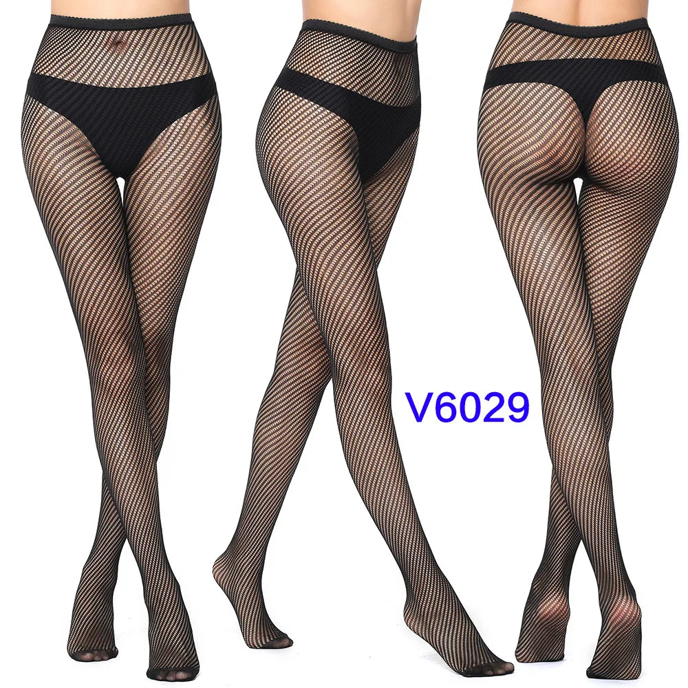 Gothic Spider Web Jacquard Fishnet Tights