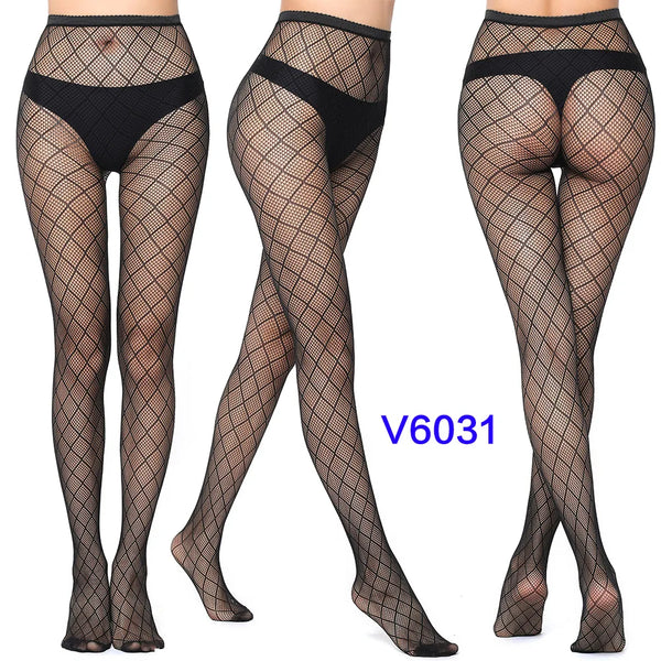 Gothic Spider Web Jacquard Fishnet Tights