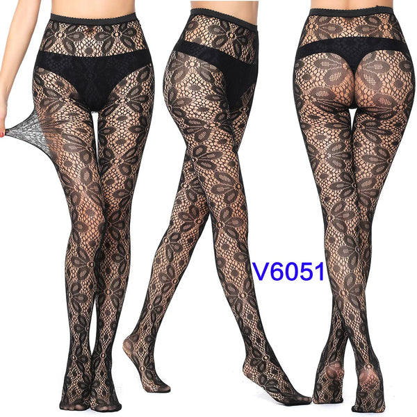 Gothic Spider Web Jacquard Fishnet Tights
