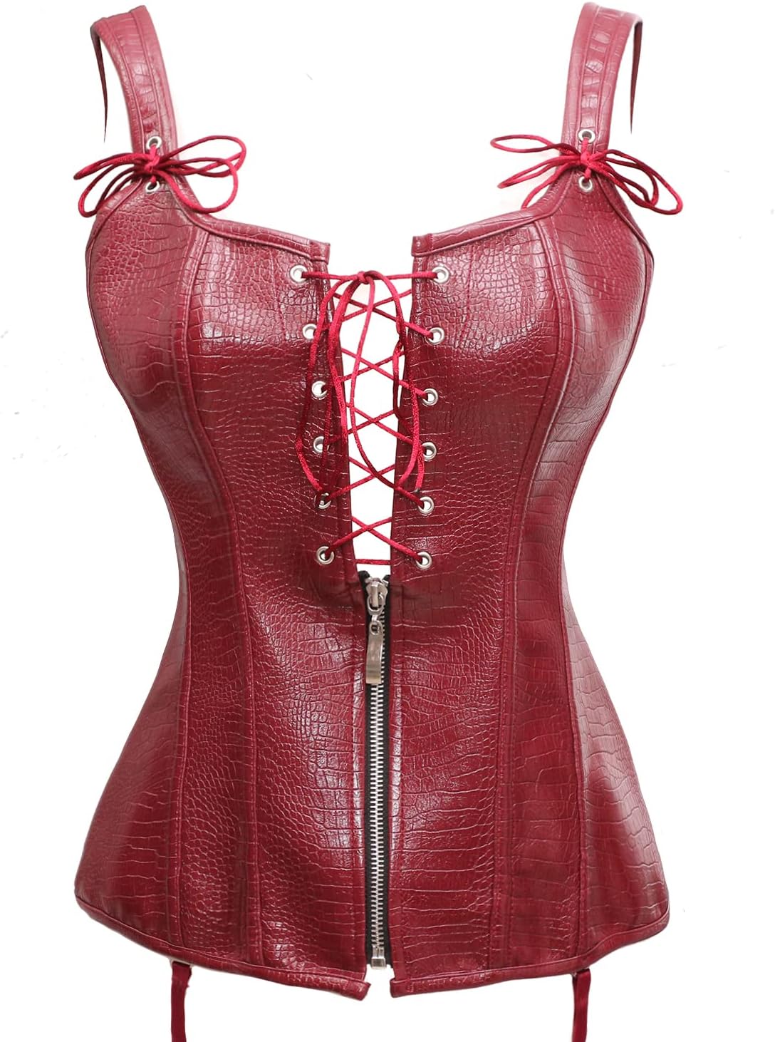 Renaissance Steampunk Faux Leather Bustier Corset