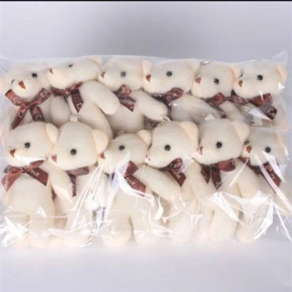 Mini Teddy Bear Keychains - Set of 12 Adorable Plush Bears