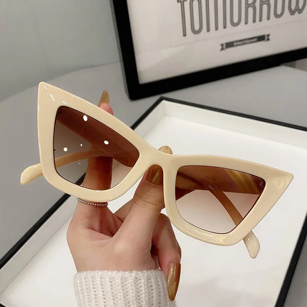 Vintage Square Cat Eye Goggle Sunglasses