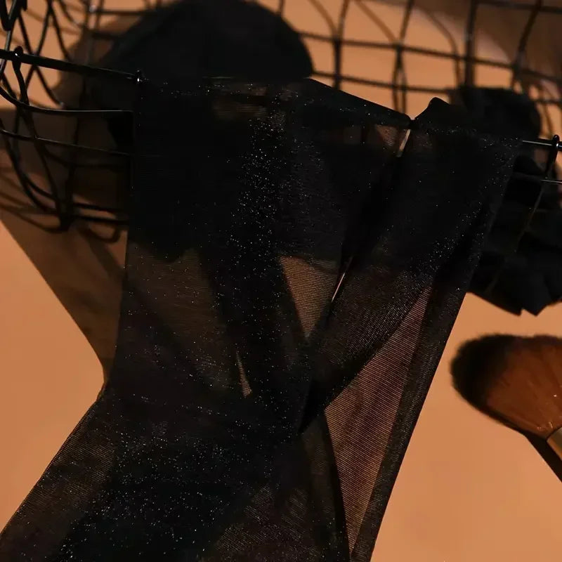 Shiny Glitter Transparent Slim-Fit Tights