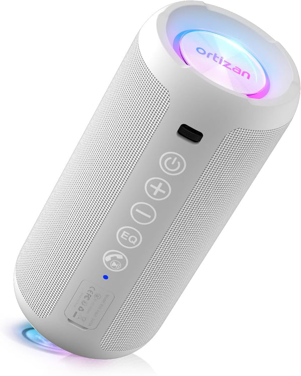 Ortizan 24W Bluetooth Speaker with LED Lights – 30H Battery