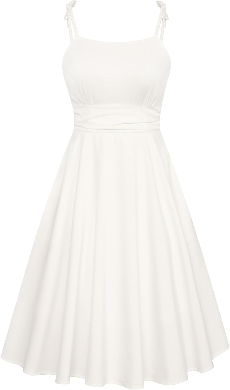 Summer Dress Spaghetti Strap Flowy Midi Beach Sundress Wedding Guest Cocktail Dress