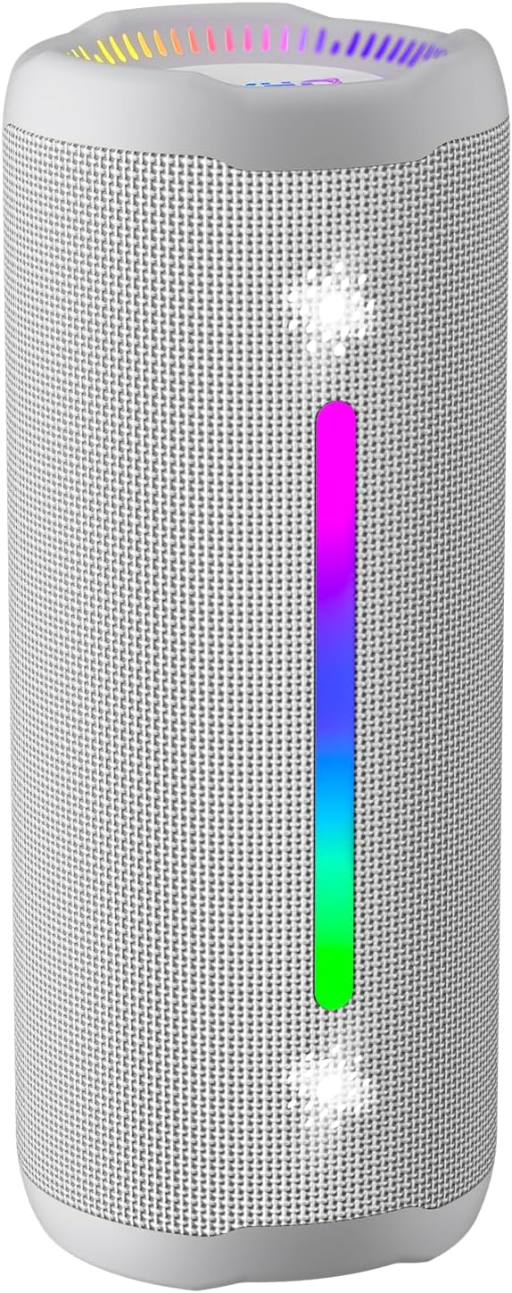 25W Outdoor Bluetooth Speaker – IPX7, Colorful Lights, 24H