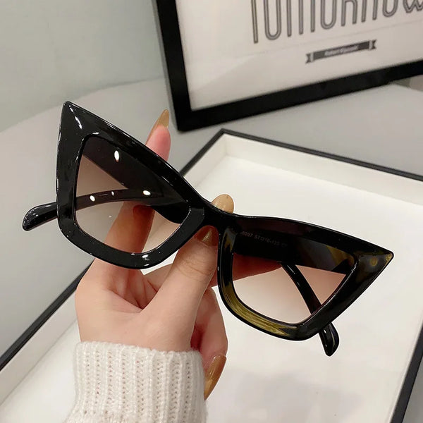 Vintage Square Cat Eye Goggle Sunglasses