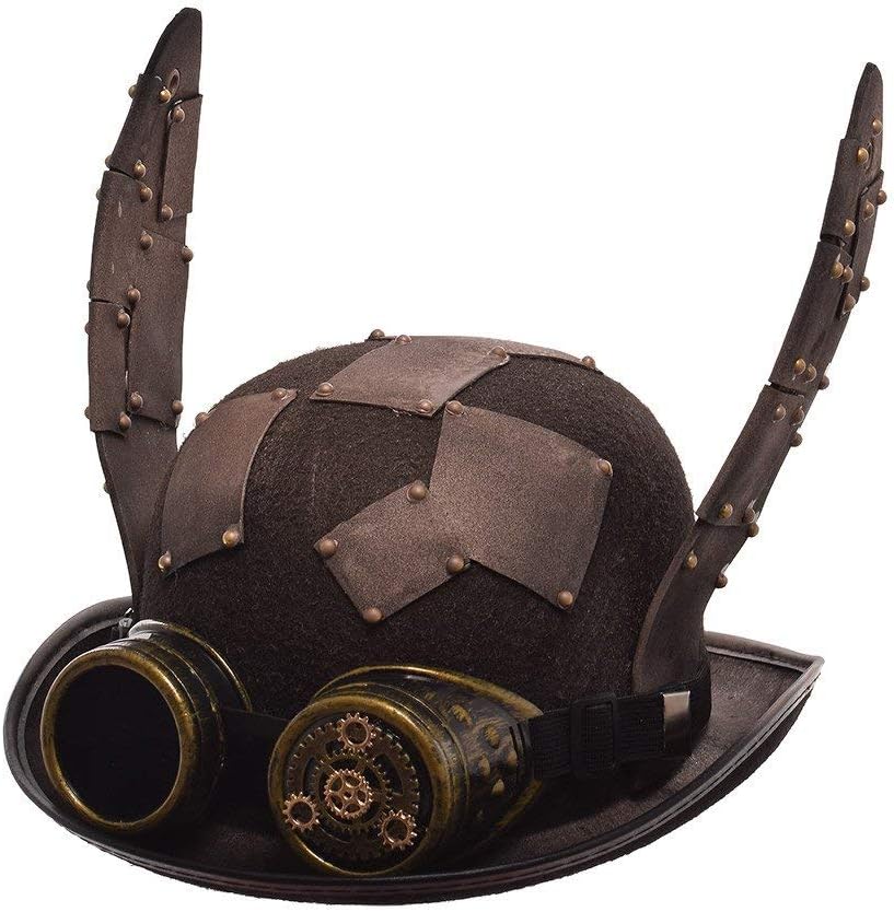 Steampunk Top Hat with Attached Goggles – Unisex