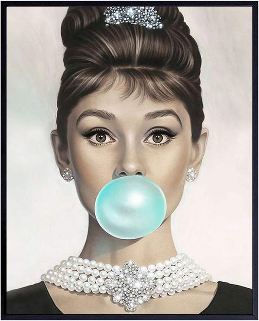 Vintage Pop Art Audrey Hepburn Wall Decor — 11x14 Unframed
