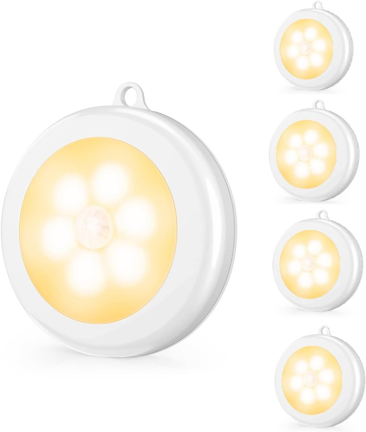 Mlambert 4 Pack Motion Sensor LED Night LED Light for Stairs, Cabinet, Cool White