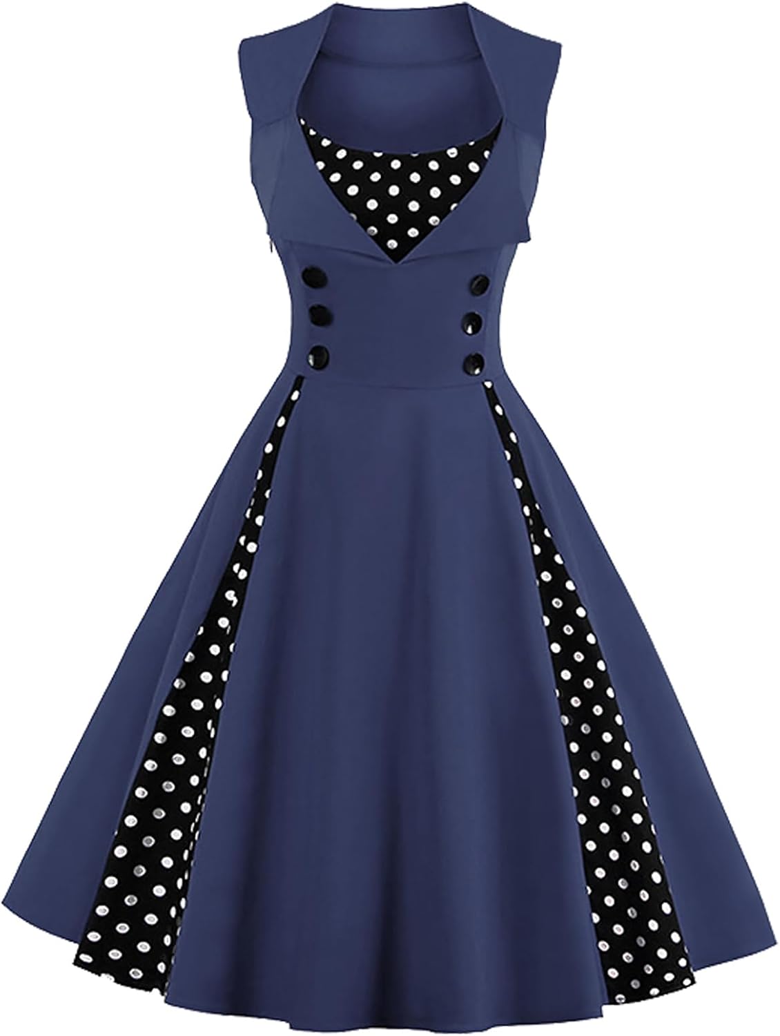 Polka Dot Style Cocktail Party Swing Dress