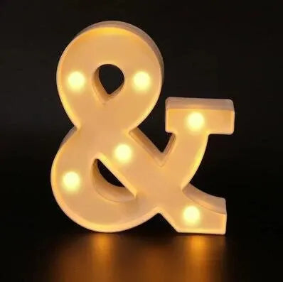 Number Letter Lamp Luminous Alphabet LED Light for Home Wedding Birthday Christmas Party Decoration