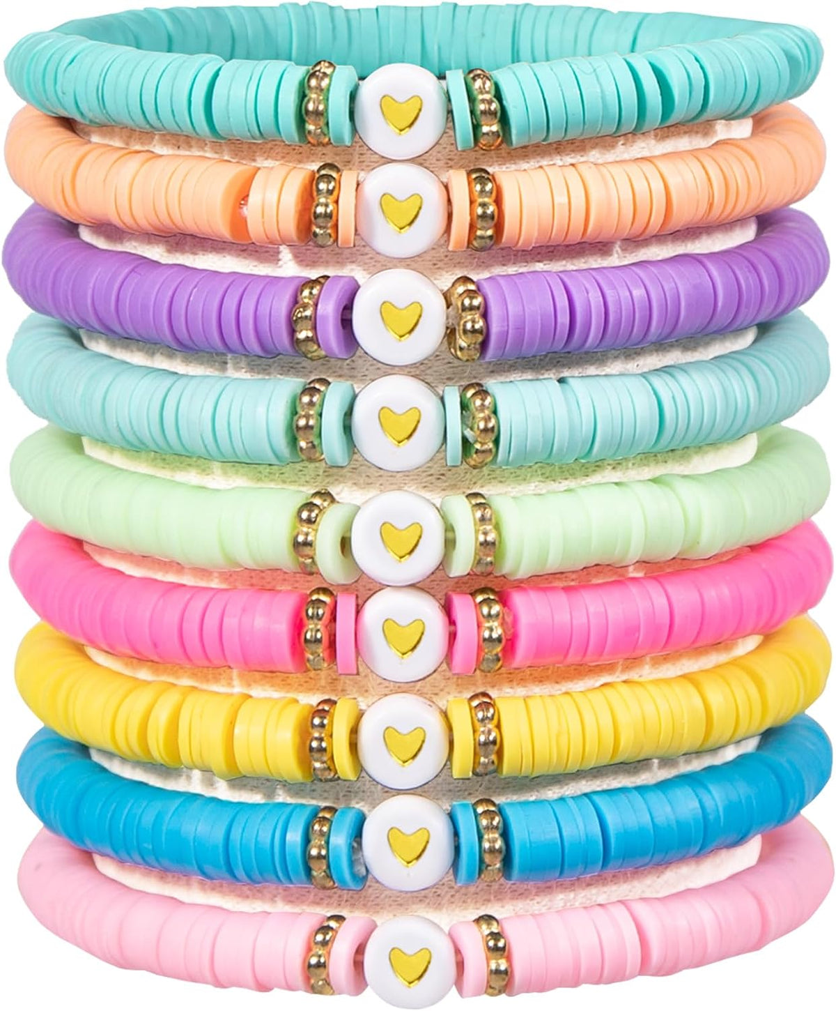 JIASHUYEYE Party Favors for Kids Ages 8-12, Colorful Preppy Friendship Bracelet Set for Girls, Birthday Goodie Bags and Classroom Prizes