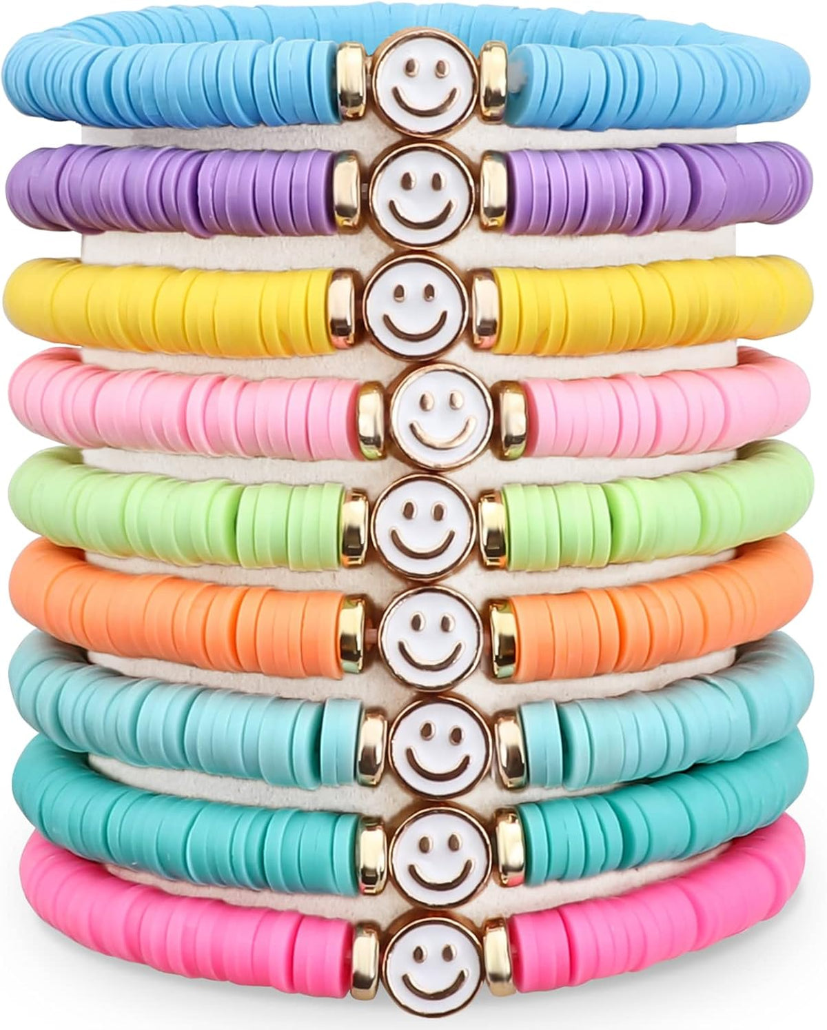 JIASHUYEYE Party Favors for Kids Ages 8-12, Colorful Preppy Friendship Bracelet Set for Girls, Birthday Goodie Bags and Classroom Prizes