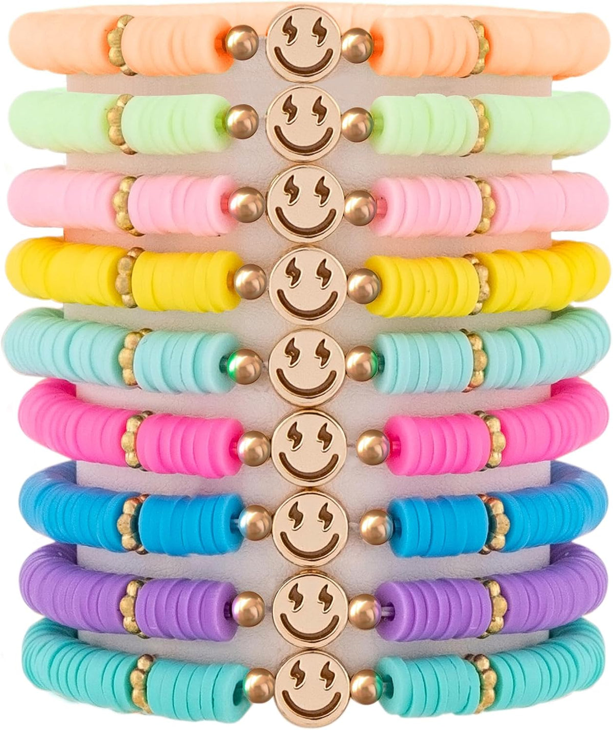 JIASHUYEYE Party Favors for Kids Ages 8-12, Colorful Preppy Friendship Bracelet Set for Girls, Birthday Goodie Bags and Classroom Prizes