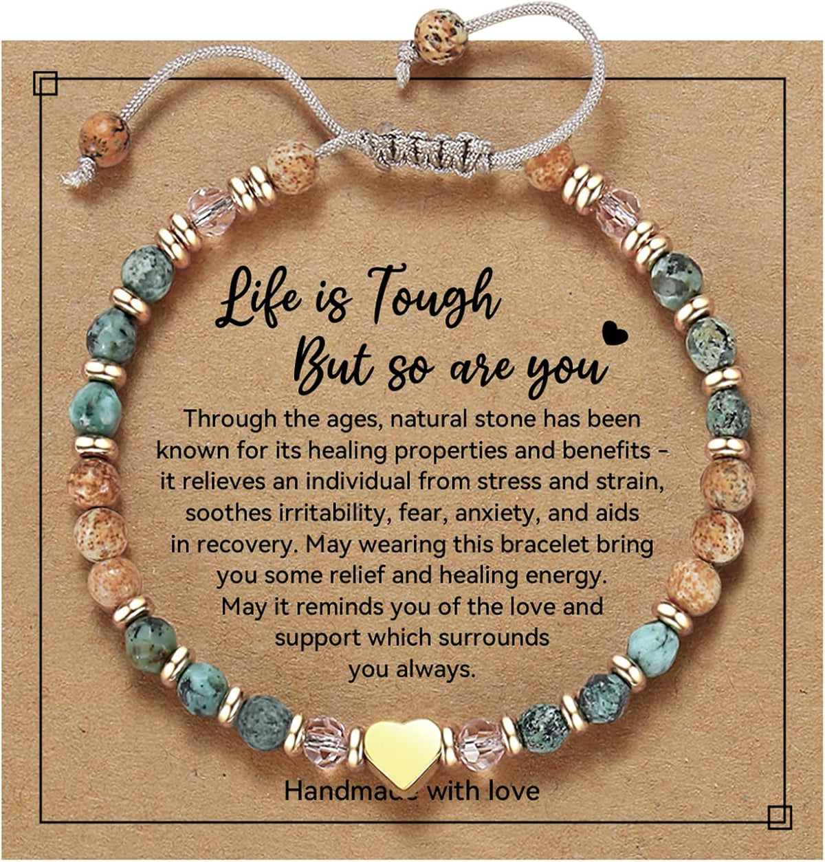 yupoxiu Natural Stone Bracelets - Inspirational Birthday Gifts for Women
