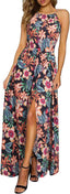 KILIG Women's Summer Floral Beach Flowy Split Maxi Long Dresses