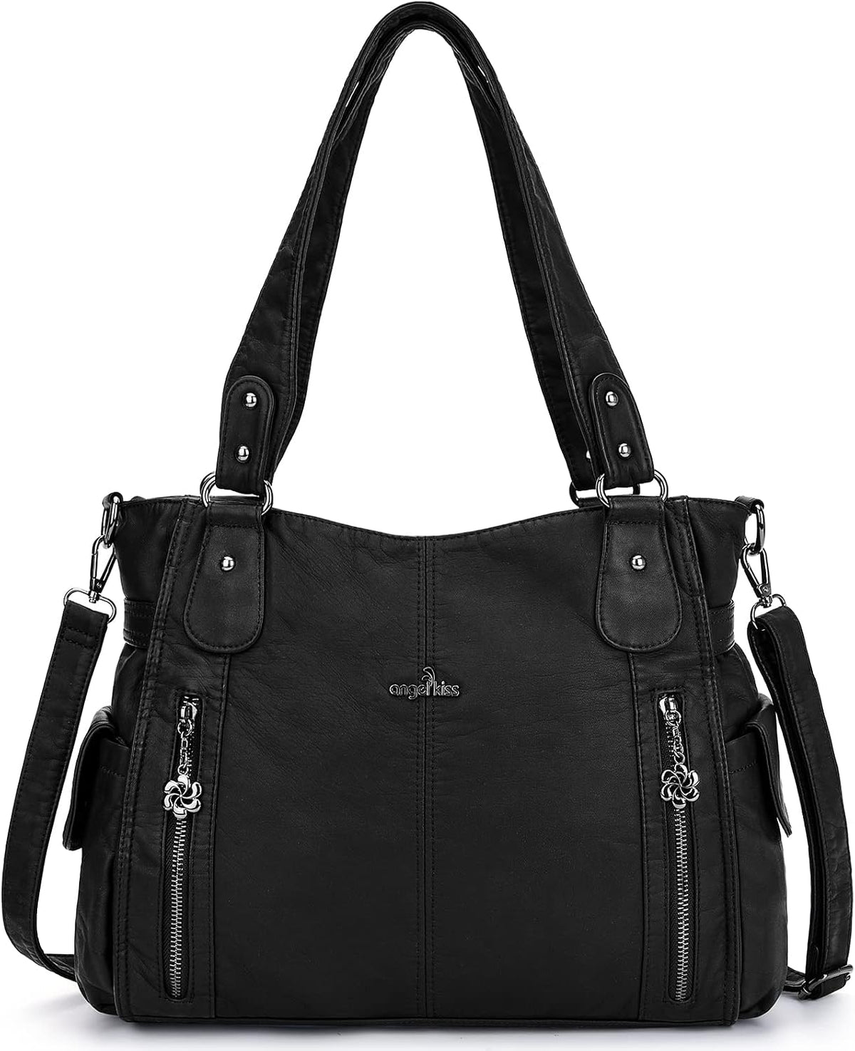 Top-Handle PU Hobo Tote — Roomy Casual Shoulder Satchel