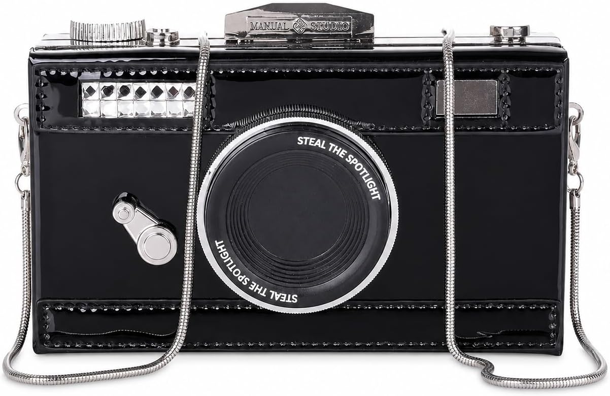 Camera-Shaped Casual Crossbody Shoulder Handbag — Whimsical Retro Punk Style