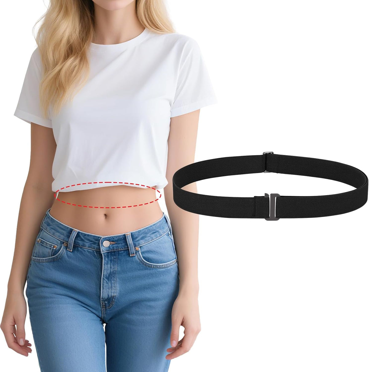 Crop Top Tuck Band For Women Adjustable Tucky Waist Belt Tucking