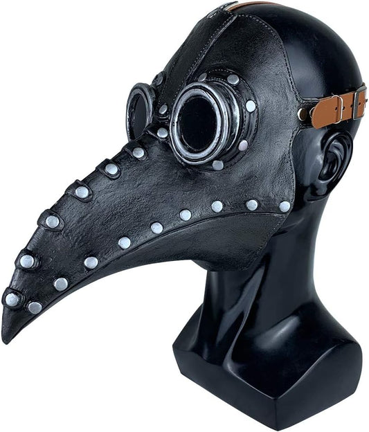 Plague Doctor Bird Mask Long Nose Beak Cosplay Steampunk Halloween Costume Props Latex Material
