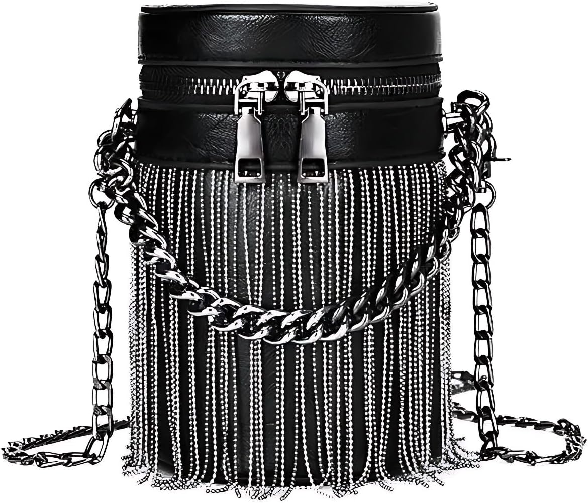 Y2K Punk Tassel Tote — Gothic Fringe Shoulder/Crossbody Handbag Main image