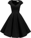 Women's Cap Sleeve 1950s Retro Vintage Cocktail Swing Dresses with Pocket