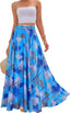 Women Full/Ankle Length Blending Maxi Chiffon Long Skirt Beach Skirt