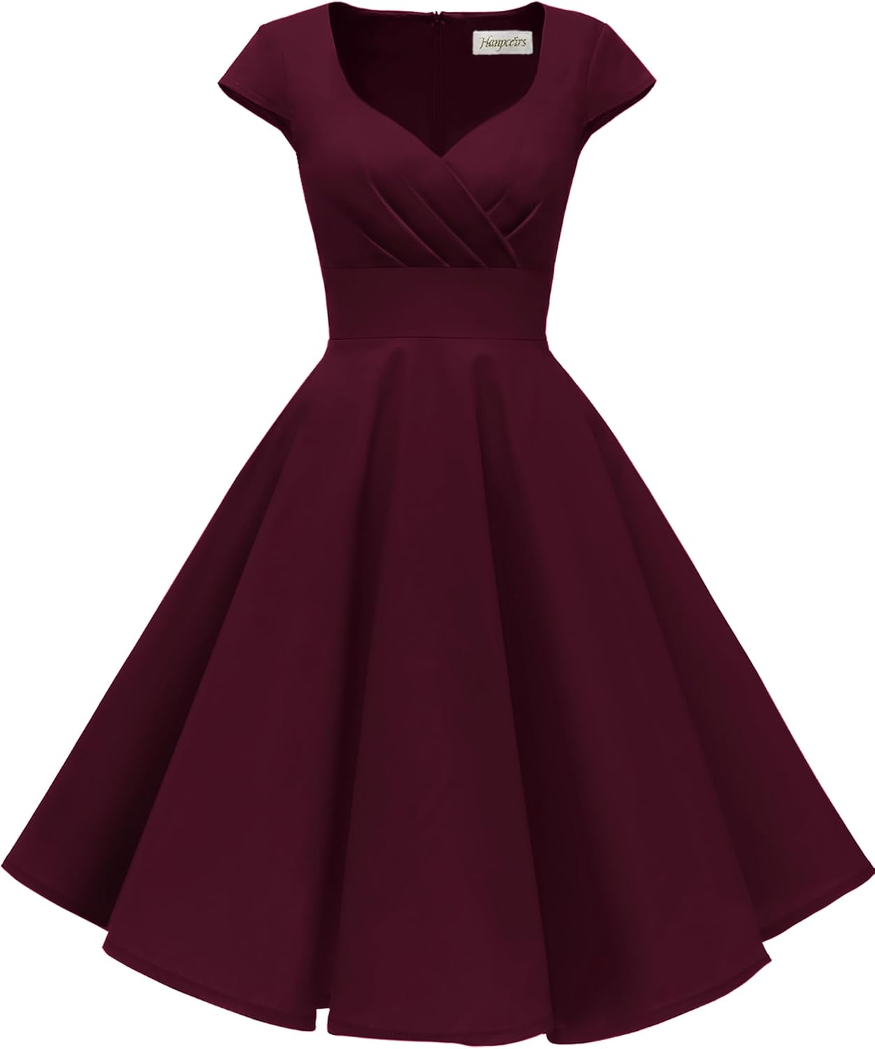 Women's Cap Sleeve 1950s Retro Vintage Cocktail Swing Dresses with Pocket Secondary image