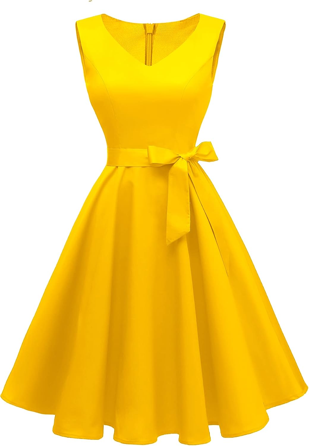 Dressever Women's 50s 60s Vintage Sleeveless Dress | Cocktail Party Dress with Pockets;Anniversary dress;Halloween dress;Christmas dress;Work dress