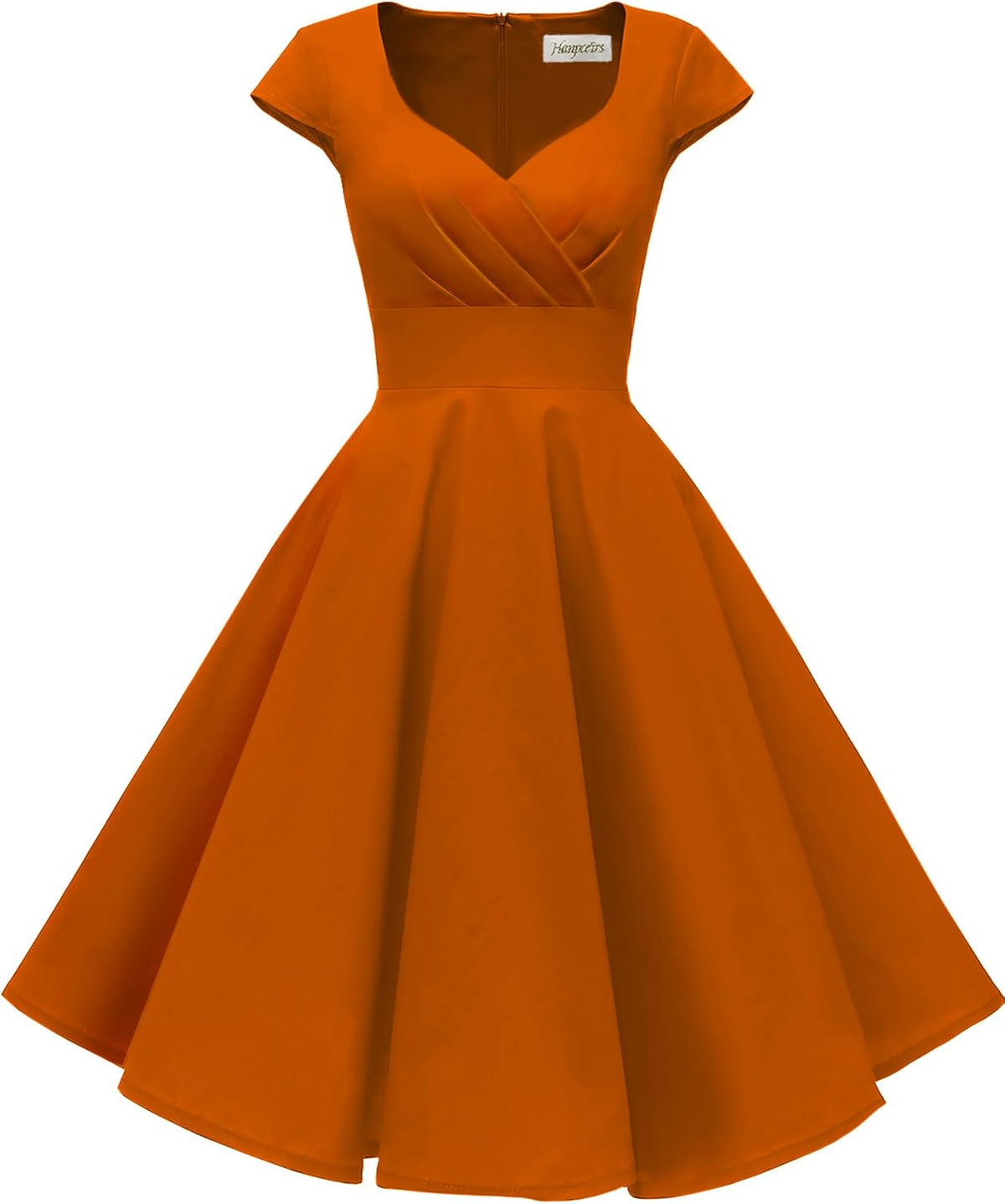 Women's Cap Sleeve 1950s Retro Vintage Cocktail Swing Dresses with Pocket