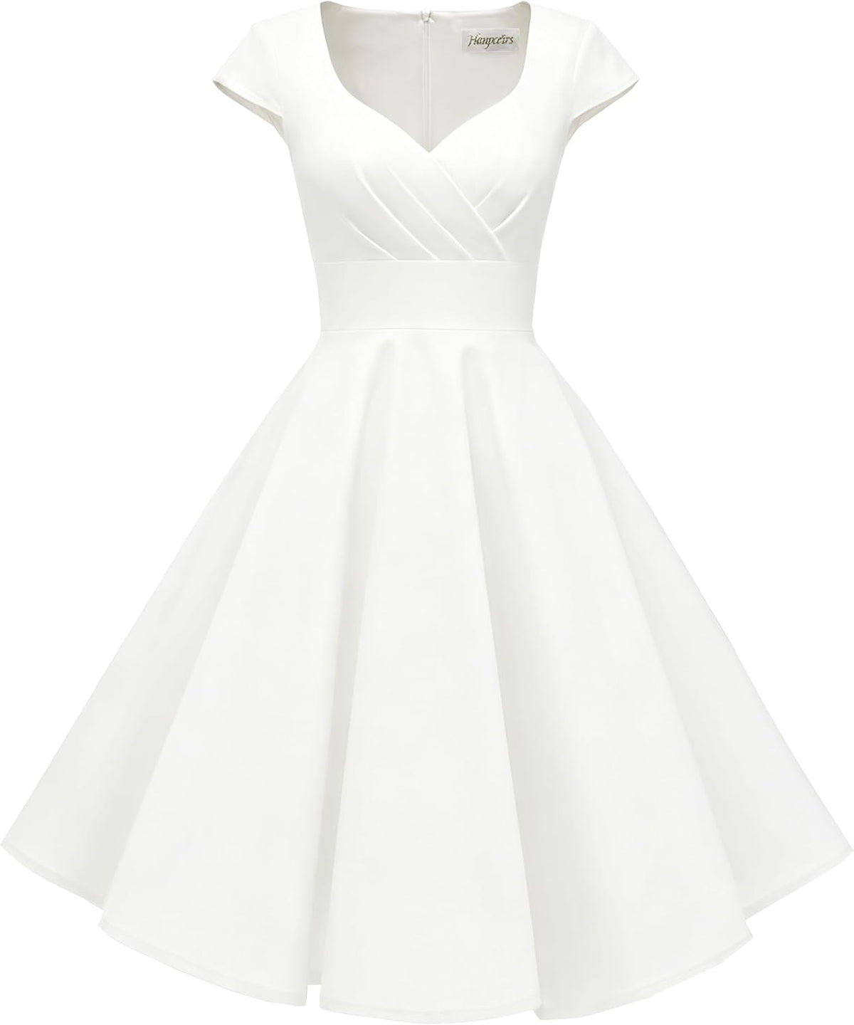 Women's Cap Sleeve 1950s Retro Vintage Cocktail Swing Dresses with Pocket