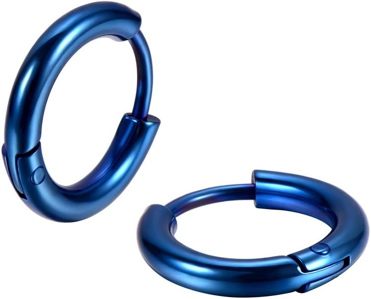 316L Surgical Stainless Steel Huggie Hoop Earrings 6mm 8mm 10mm 11mm 12mm 14mm Hypoallergenic Earrings Hoop Cartilage Helix Lobes Hinged Sleeper