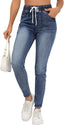 Women’s Curvy High Rise Skinny Jeans Comfy Stretch Classic Jeans Pants