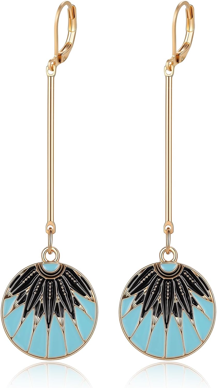Silver/Gold Boho Dangle Statement Earrings for Women Trendy,Handmade Vintage Dainty Cute Long Drop Summer Earrings,fashion Accessories Jewelry Gifts