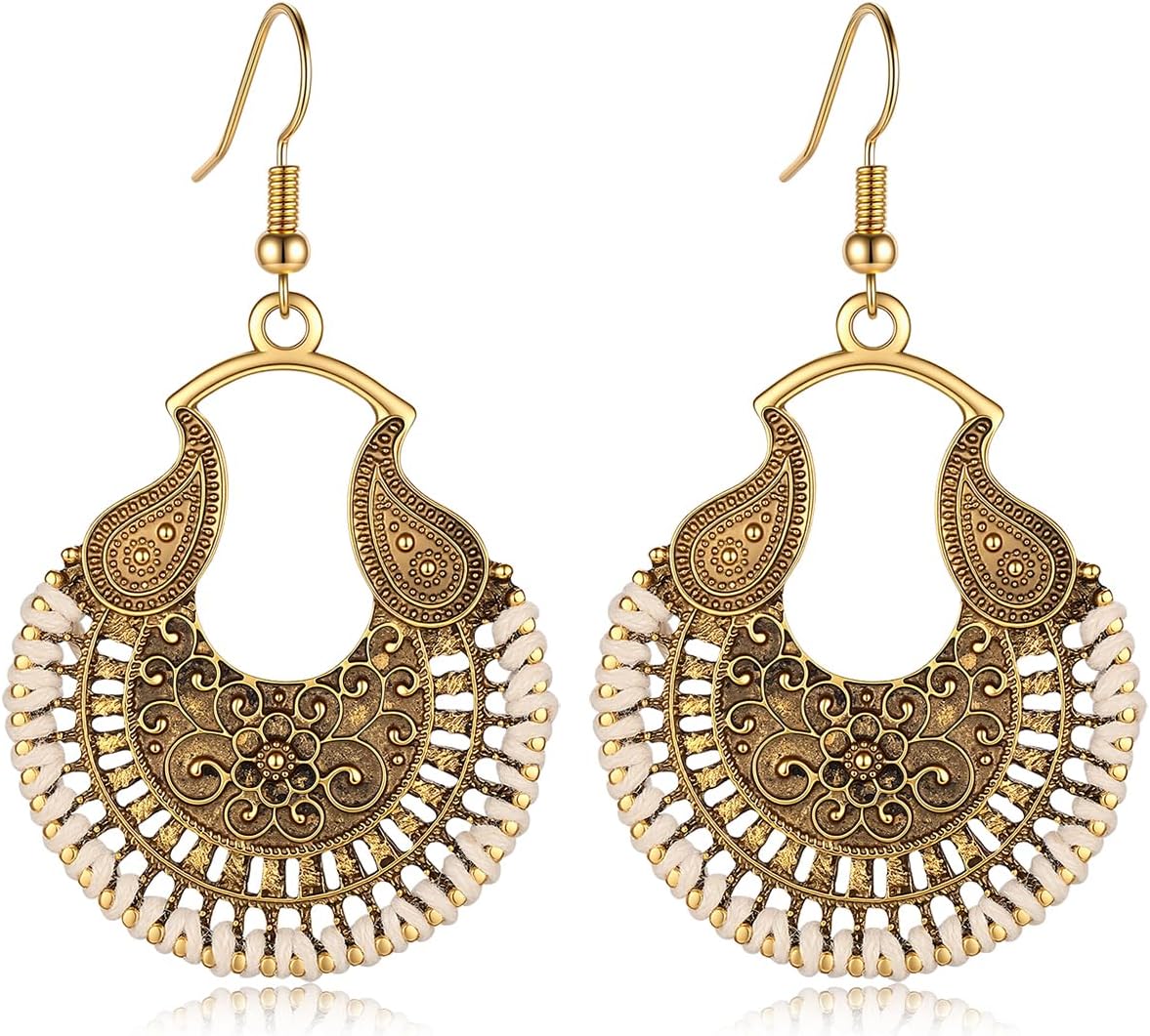 Silver/Gold Boho Dangle Statement Earrings for Women Trendy,Handmade Vintage Dainty Cute Long Drop Summer Earrings,fashion Accessories Jewelry Gifts