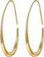 14k Plated Large Oval Pull-Through Hoop Earrings