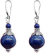 Double Lapis Lazuli Drop Bead Earrings