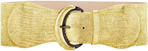 Pu Leather Elastic Wide Belt For Women Ladies Dress Stretch Thick