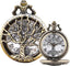 Pocket Watch — Hollow Tree Roman Numerals Antique Quartz Fob