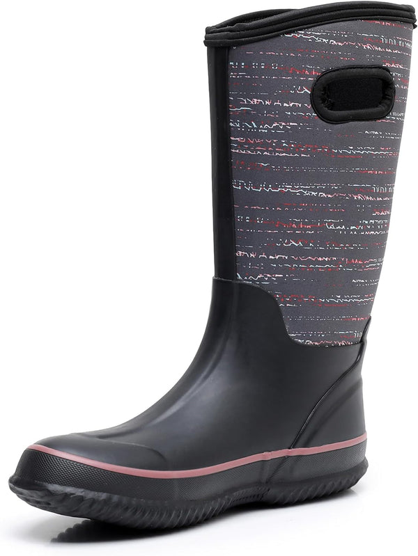 Mid-calf Rain Boots - Waterproof Insulated 5.5mm Neoprene Mud Boots