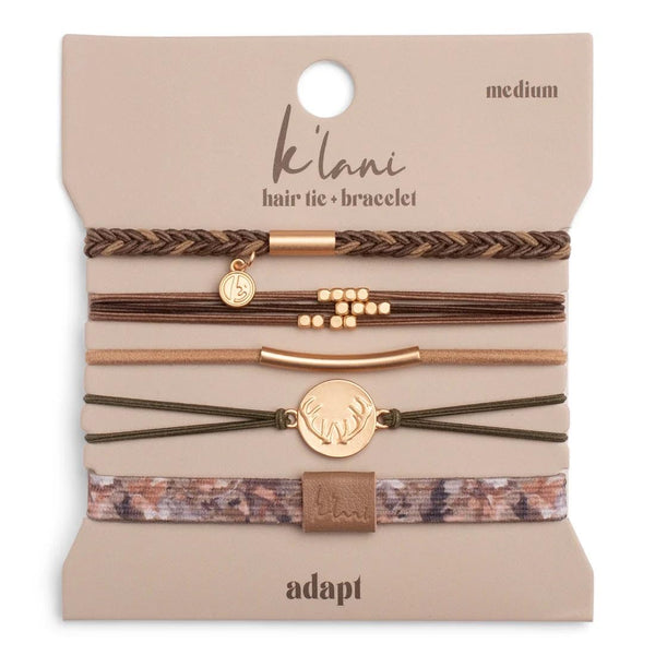 K'lani Inspire Hair Tie Bracelets - Elastic Ponytail Holder - Medium